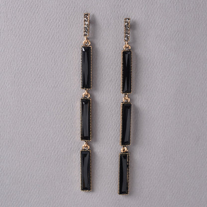 Black Sleek Earrings