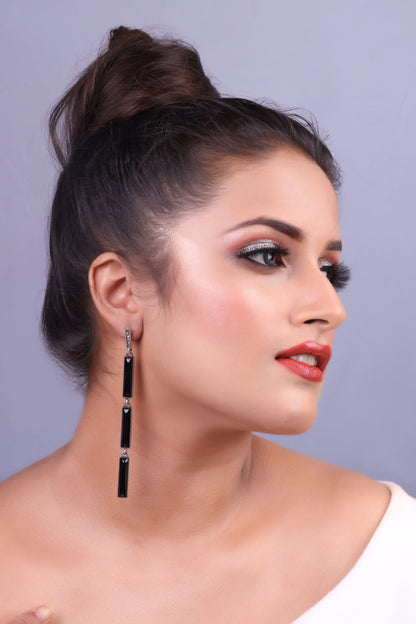 Black Sleek Earrings