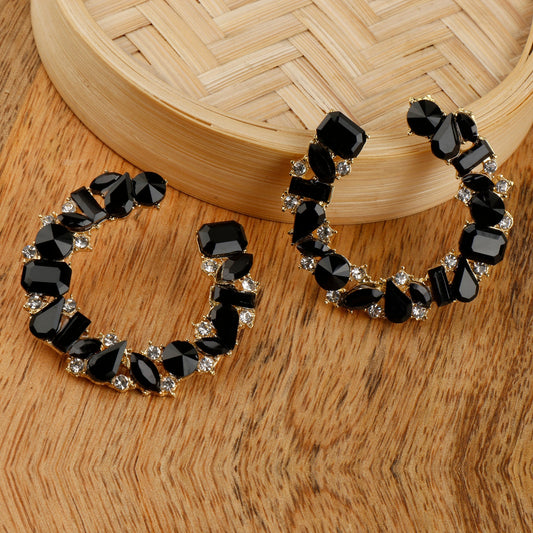 Black crystal  Earrings