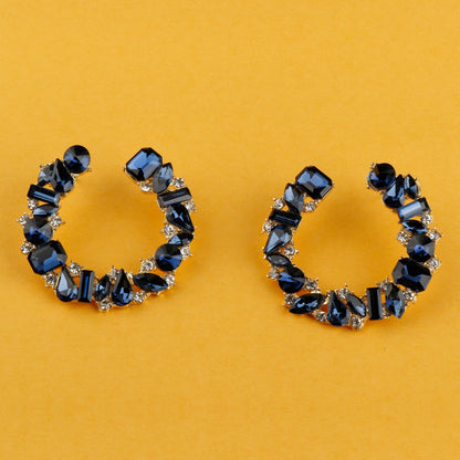 Black Hoop  Earrings