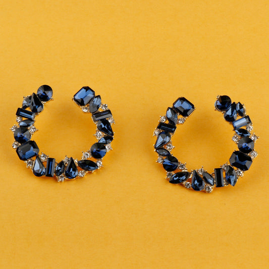 Black Hoop  Earrings