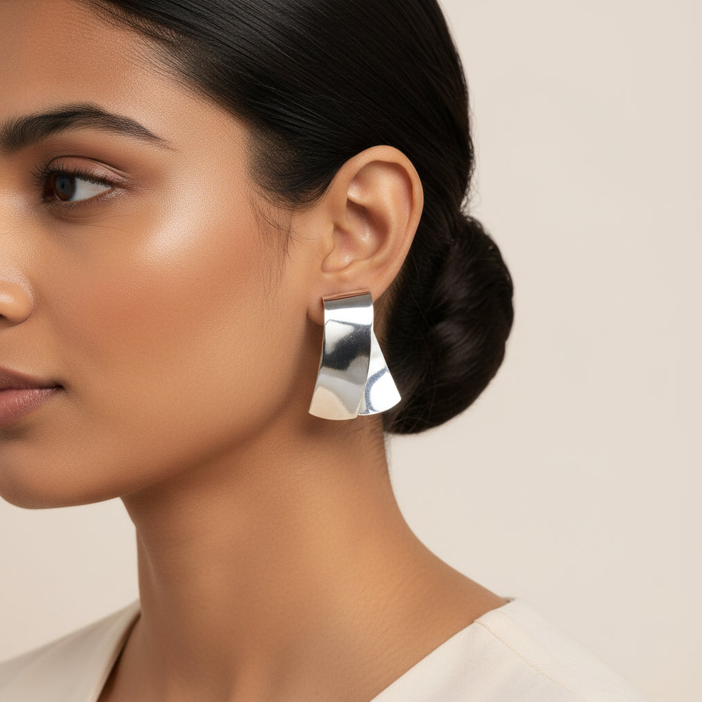 Silvery Trendy Earrings