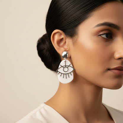 Mystic vision dangler earrings (Silver)