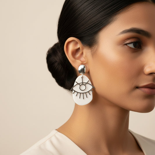 Mystic vision dangler earrings (Silver)