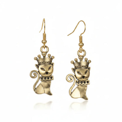 Carved Charm Dangler earrings (White) Crown and claw dangler earrings Combo set