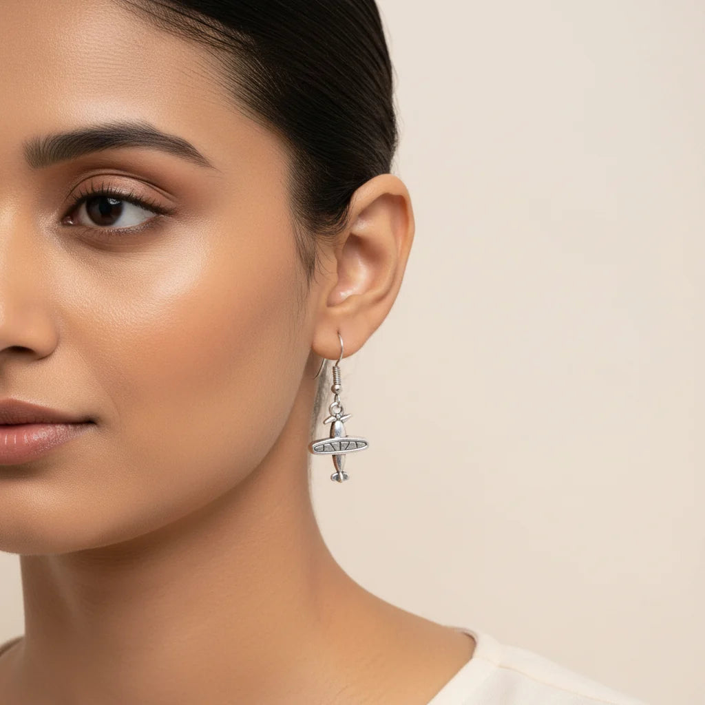 Peacock glow stone studded dangler & Skyward Grace dangler Combo set