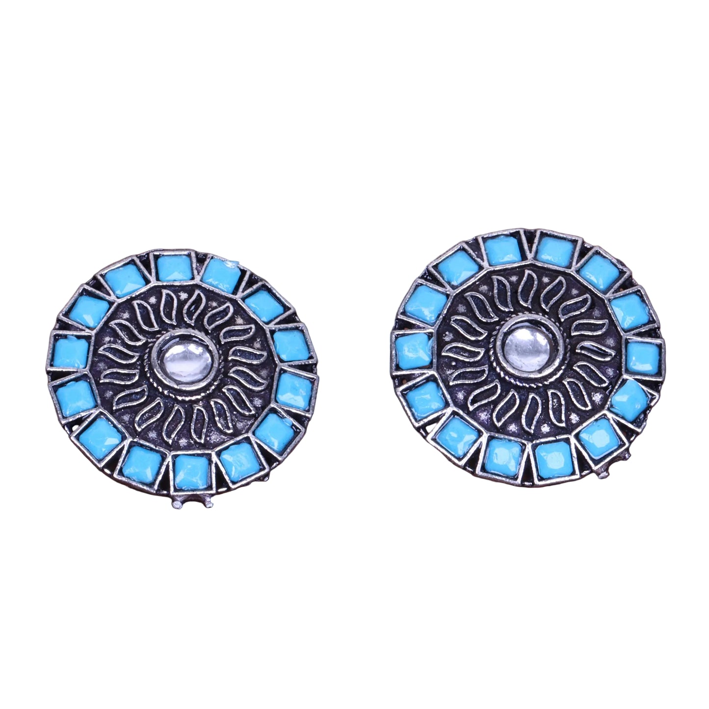 Spark stud earrings (Aqua Blue)