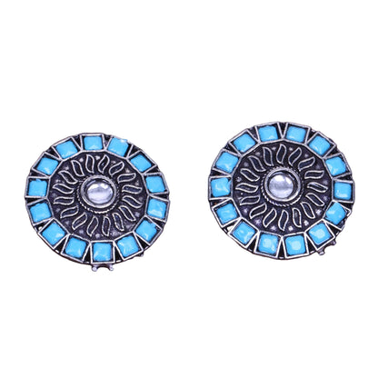 Spark stud earrings (Aqua Blue)