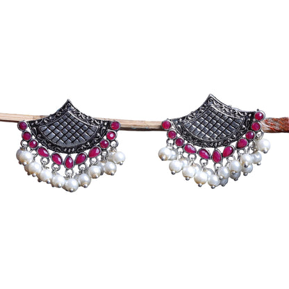 Royal Potli stud earrings (Red)