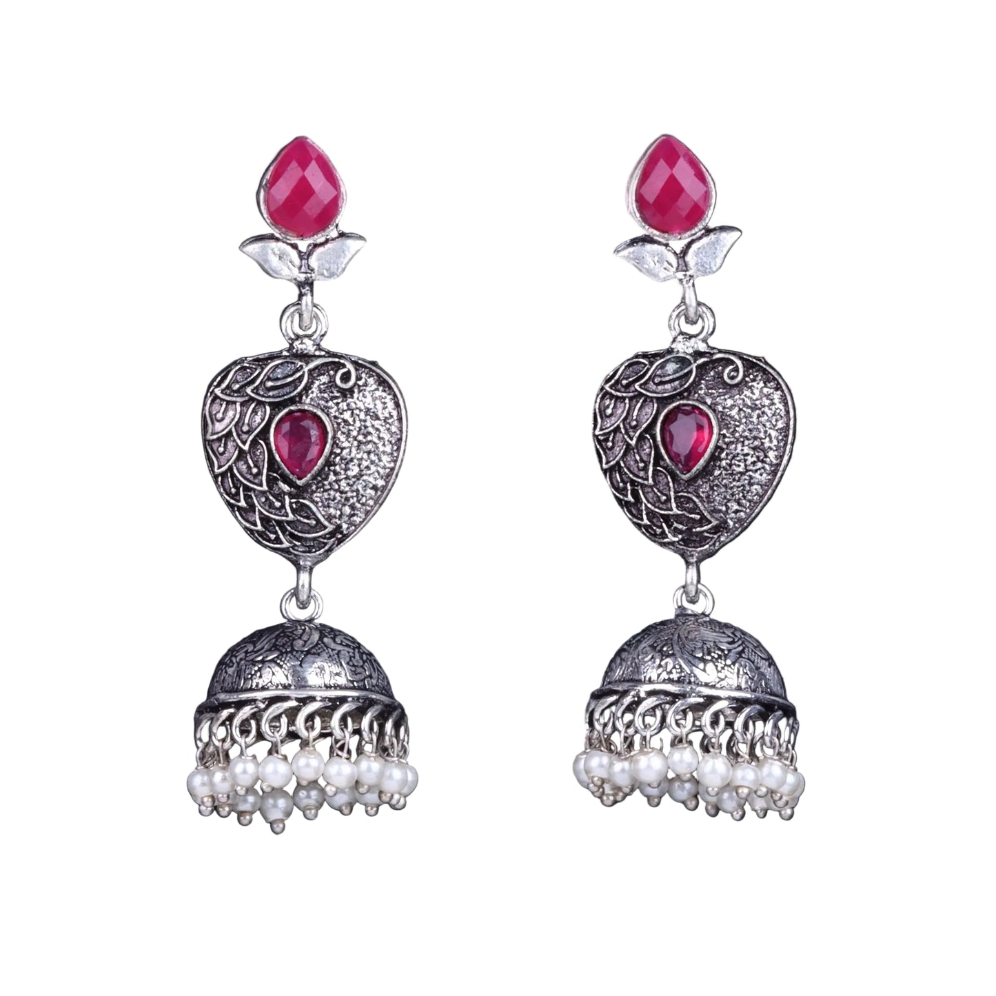 Bling & Swing Jhumka Earring (Red)