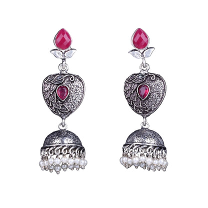 Bling & Swing Jhumka Earring (Red)