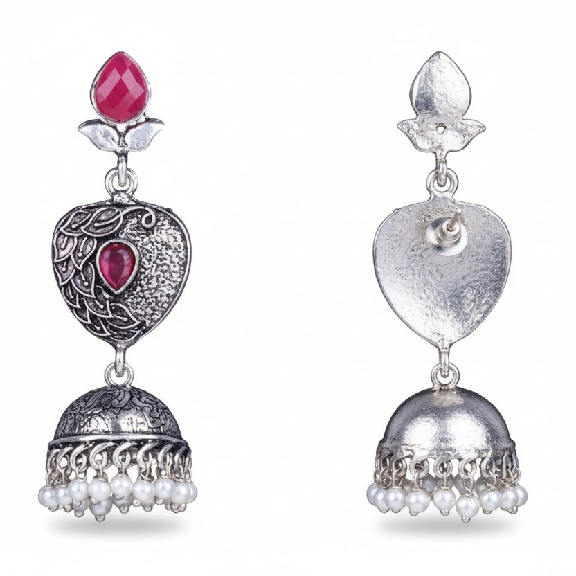 Bling & Swing Jhumka Earring (Red)