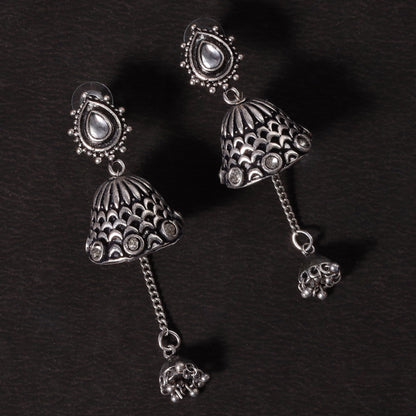 Kundan Studded Oxidised Earrings