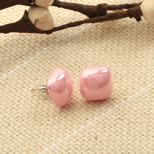 Clean Glow- Stone Stud Earrings