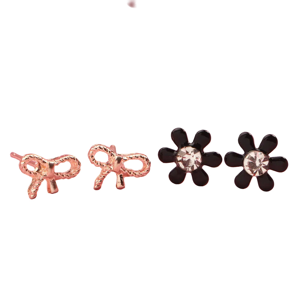 Pretty Tied- Combo stud earrings