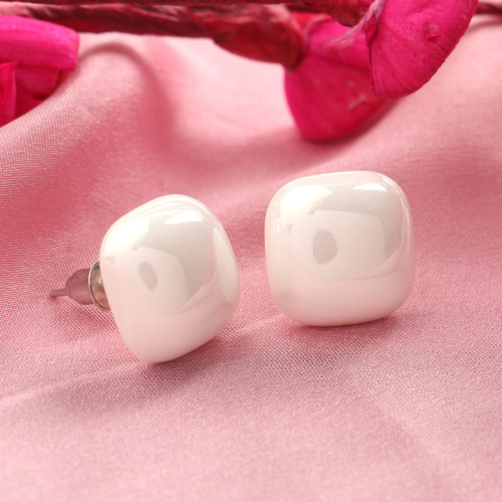 Clean Glow- Stone Stud Earrings