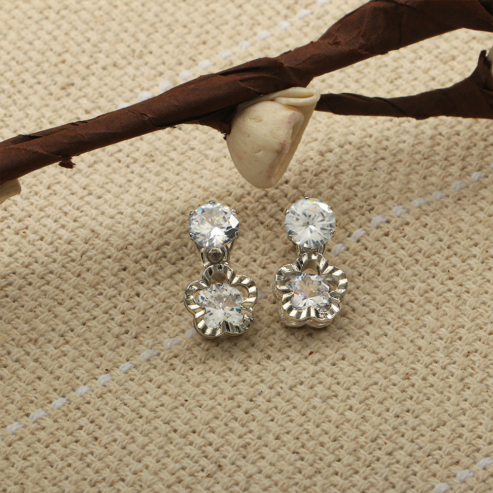 Crystal Flash- Stone studded dangler earrings