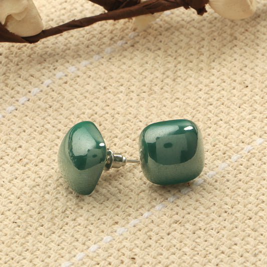Clean Glow- Stone Stud Earrings