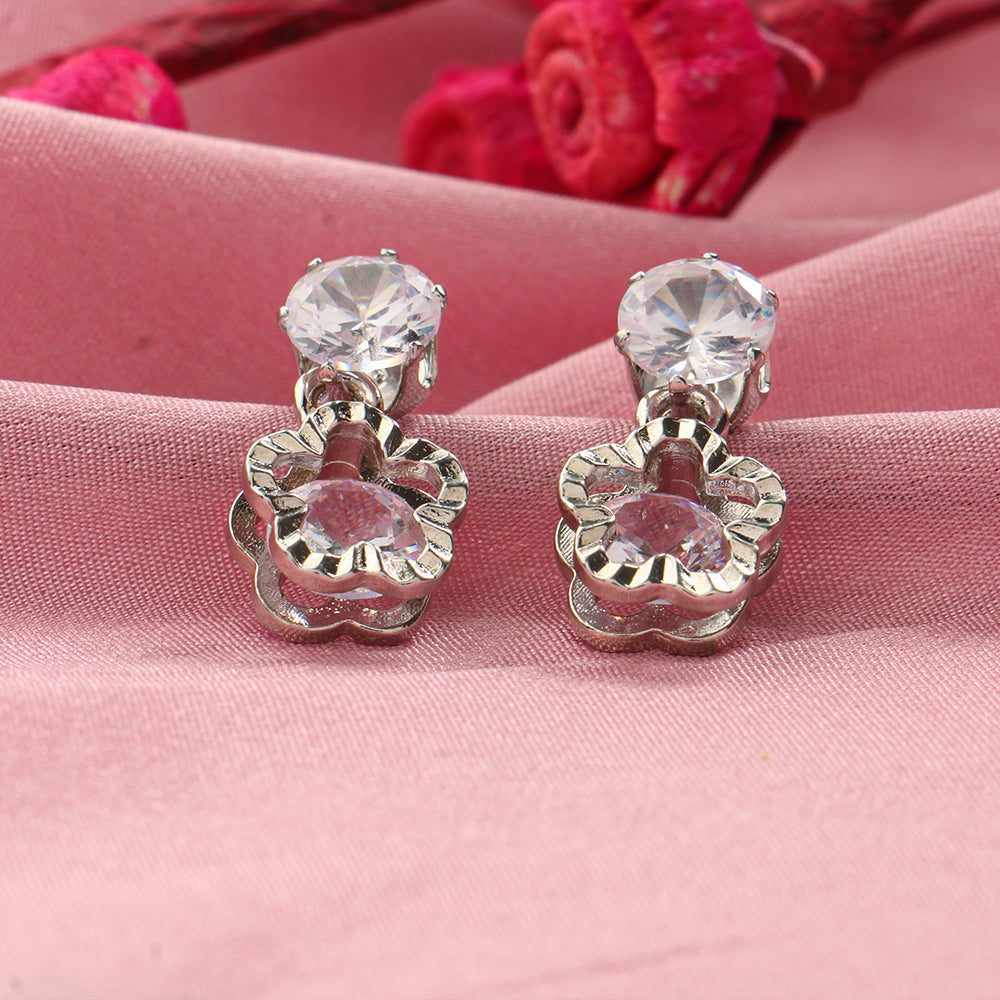 Crystal Flash- Stone studded dangler earrings