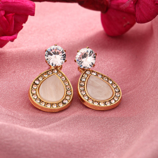 Drop Bling- Stone studded dangler earrings