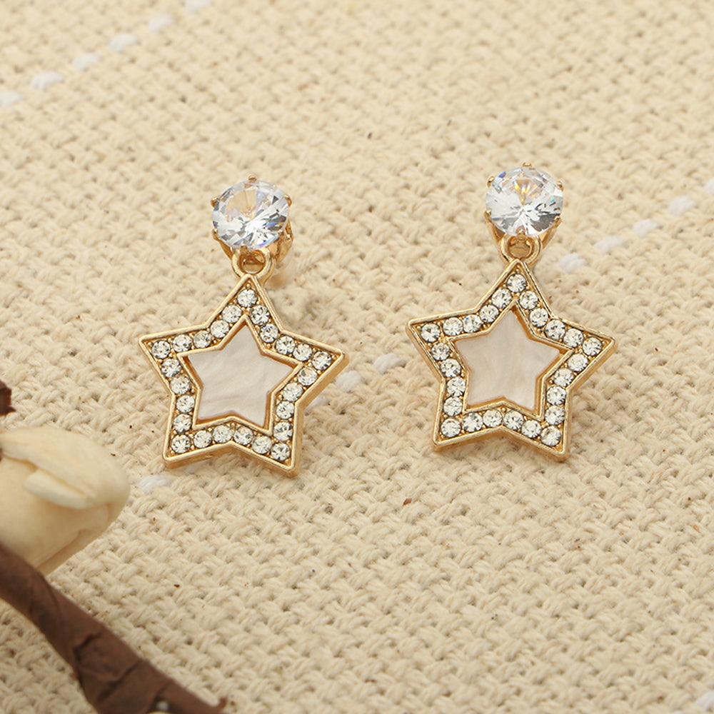 Super Star- Stone studded dangler earrings