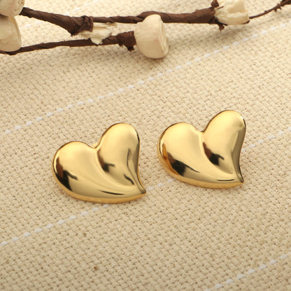 Quiet Love- Golden Stud Earrings