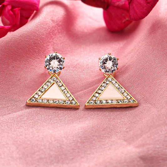 Stone Accent- Stone studded dangler earrings