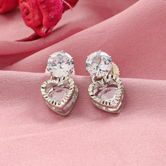 Sharp Shine- Stone studded dangler earrings