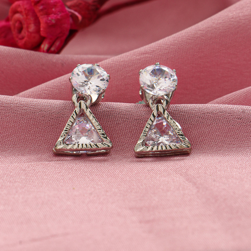 Gentle Shine- Stone studded dangler earrings