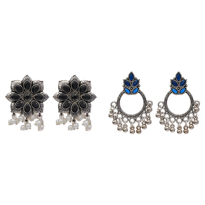 Jugni vibrant stud earrings & Fine Shine stud earrings Combo set