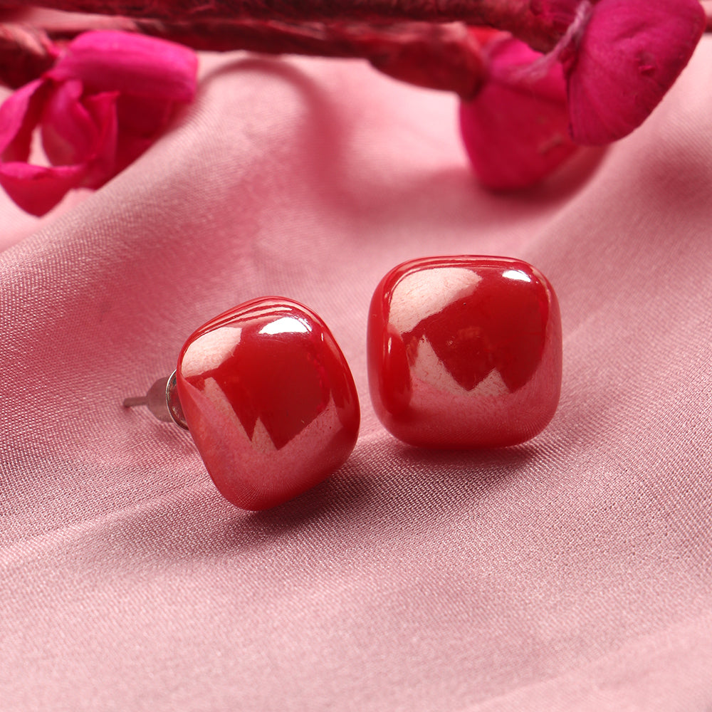 Clean Glow- Stone Stud Earrings