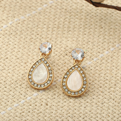 Drop Bling- Stone studded dangler earrings
