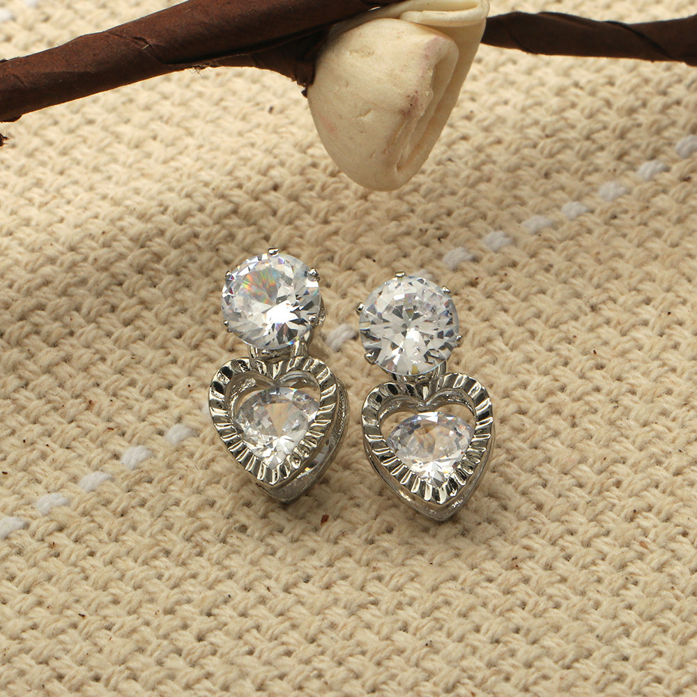 Sharp Shine- Stone studded dangler earrings