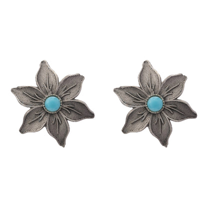 Minima-lily stud earrings (Sky Blue)