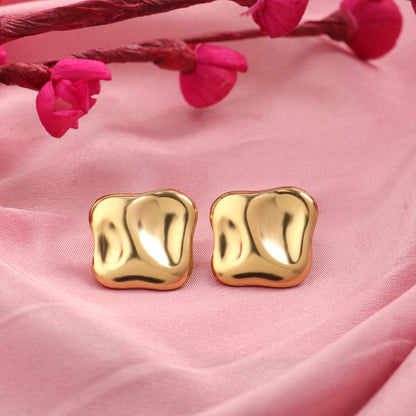 Golden Glance- Golden Stud Earrings