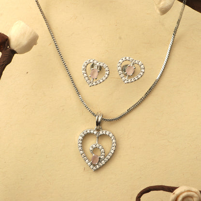Gentle Heart- Stone studded neckpiece set