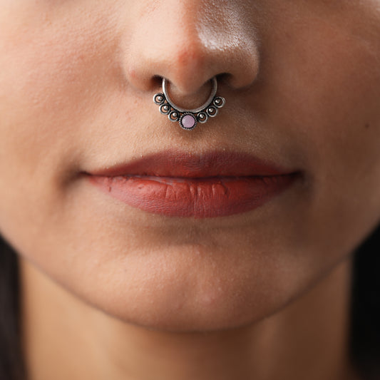 Stone Studded Beautiful Septum