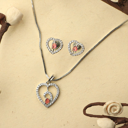 Gentle Heart- Stone studded neckpiece set