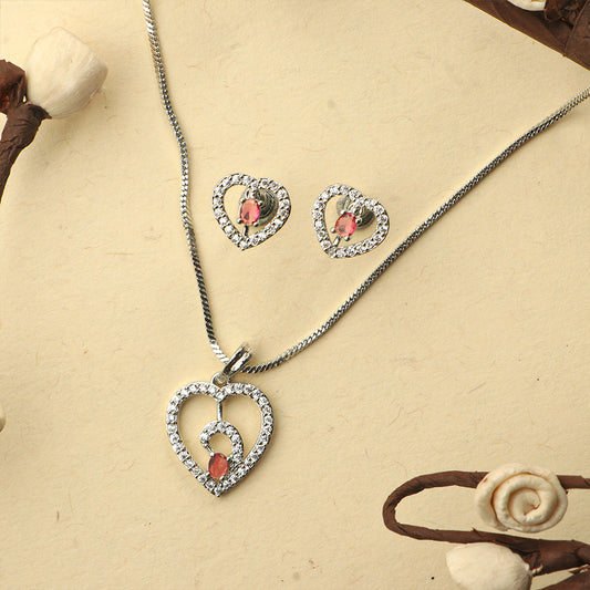 Gentle Heart- Stone studded neckpiece set