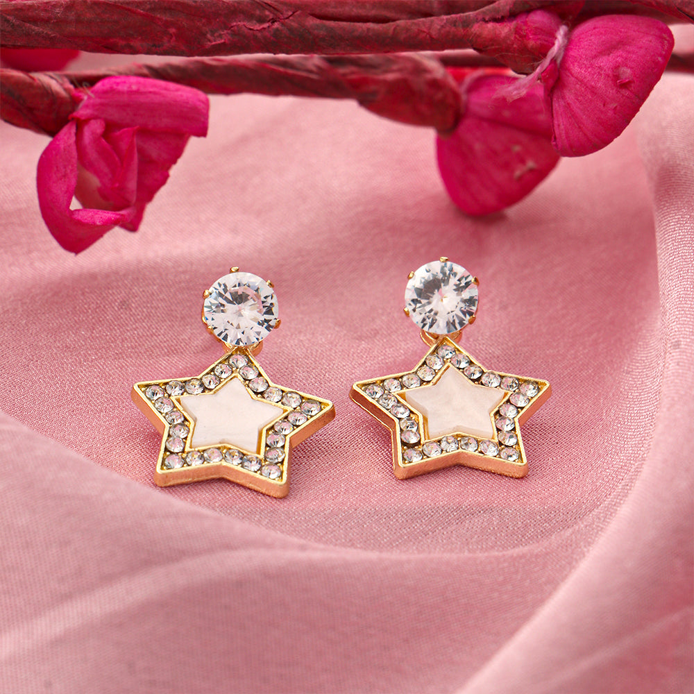 Super Star- Stone studded dangler earrings