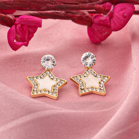 Super Star- Stone studded dangler earrings