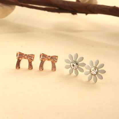 Flora Knot- Combo stud earrings