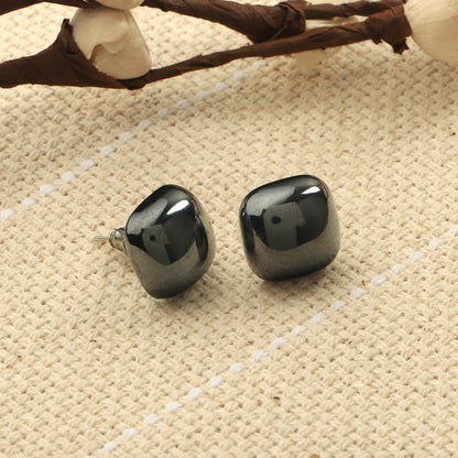 Clean Glow- Stone Stud Earrings