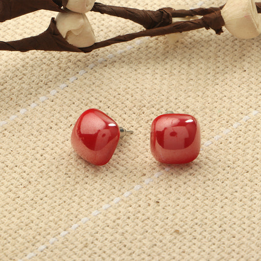 Clean Glow- Stone Stud Earrings