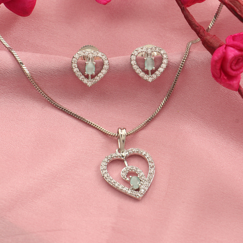 Gentle Heart- Stone studded neckpiece set