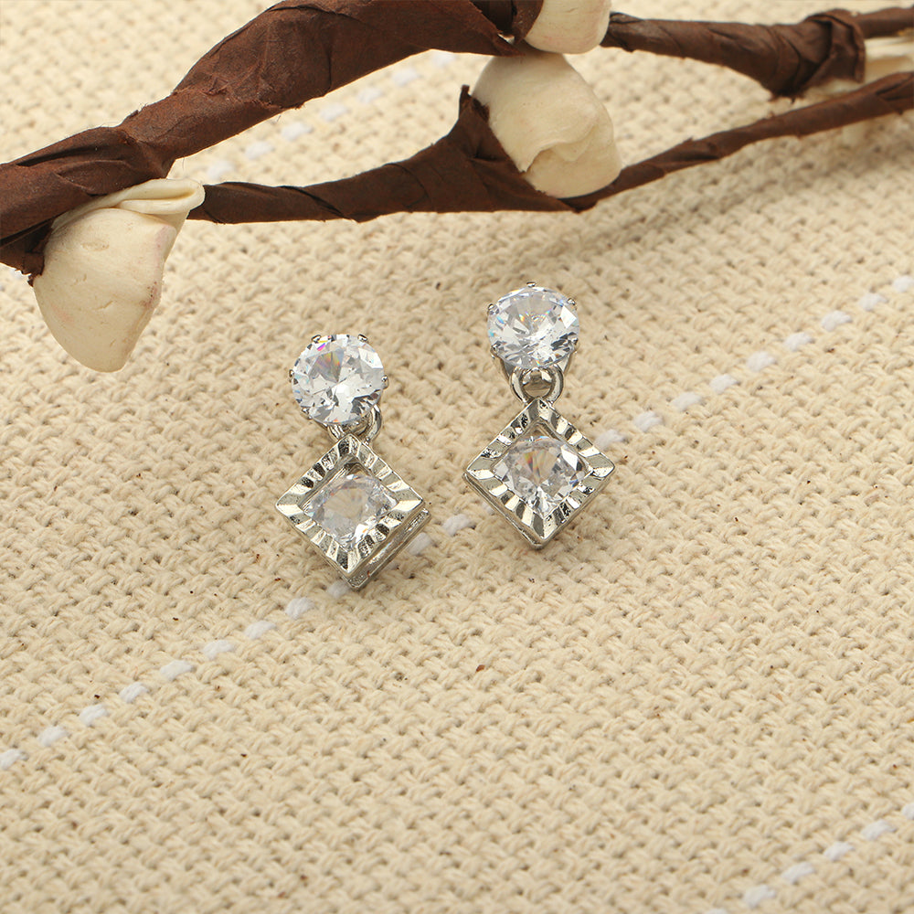Soft Spark- Stone studded dangler earrings
