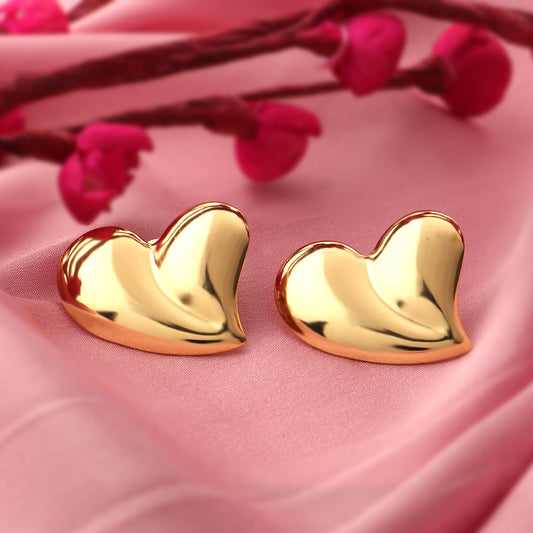 Quiet Love- Golden Stud Earrings