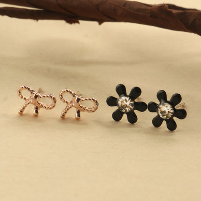 Pretty Tied- Combo stud earrings