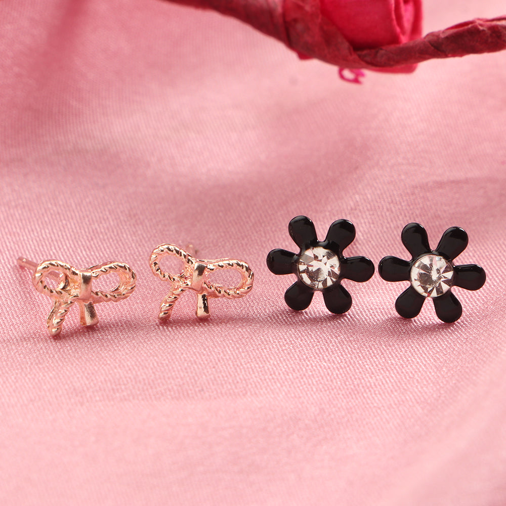 Pretty Tied- Combo stud earrings
