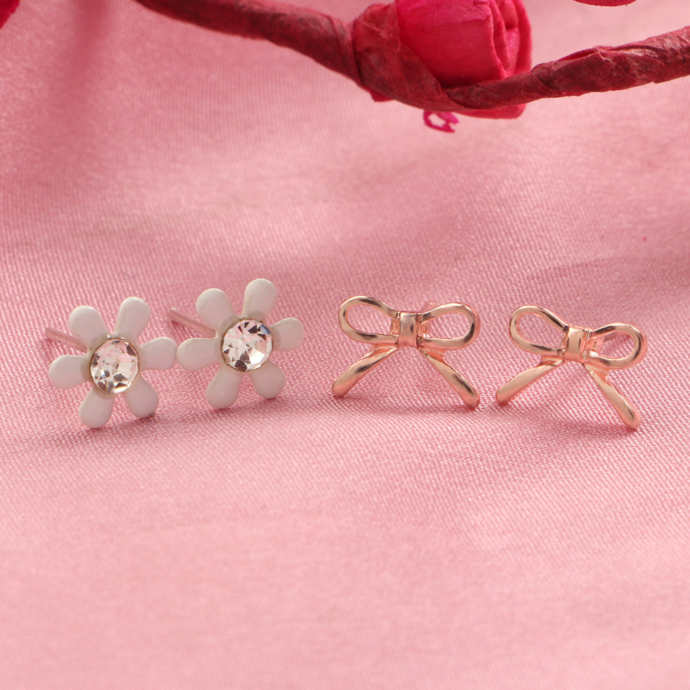 Petal Pop Pair- Combo stud earrings